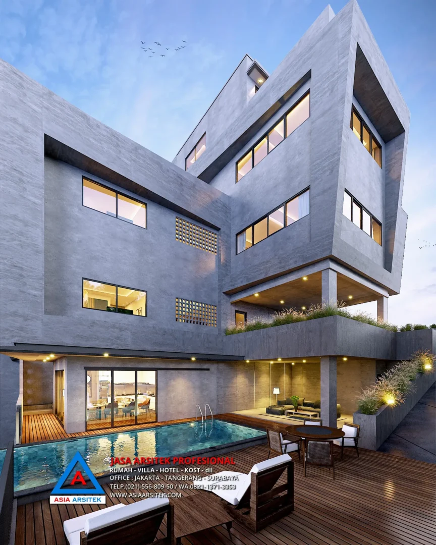 backyard Jasa Arsitek Desain Rumah Industrial 4 Lantai di Sentul City Bogor, jasa desain rumah, jasa arsitek rumah, jasa desain interior, jasa desain rumah Bogor, jasa arsitek rumah Bogor, jasa arsitek Bogor