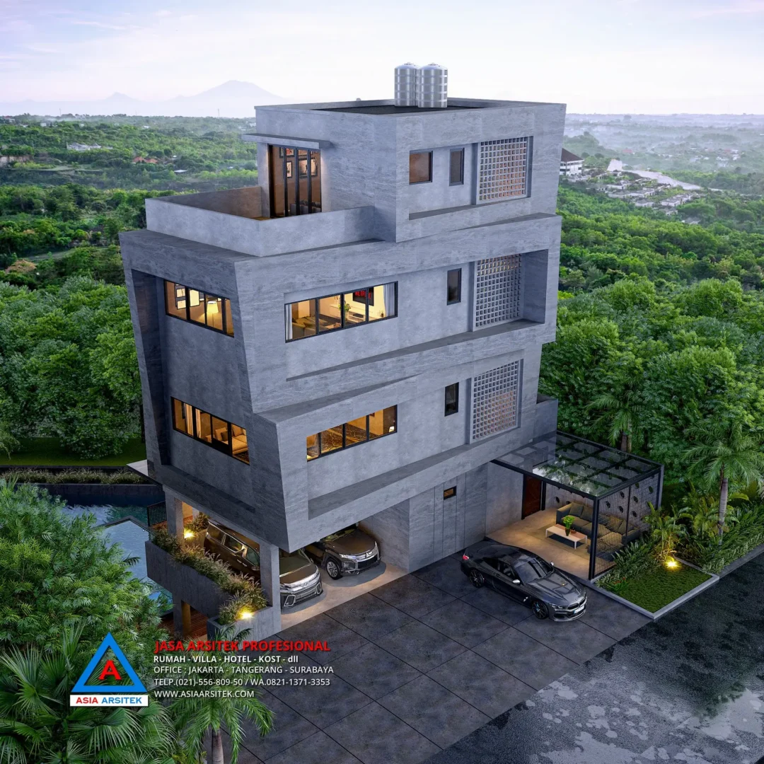 view atas Jasa Arsitek Desain Rumah Industrial 4 Lantai di Sentul City Bogor, jasa desain rumah, jasa arsitek rumah, jasa desain interior, jasa desain rumah Bogor, jasa arsitek rumah Bogor, jasa arsitek Bogor