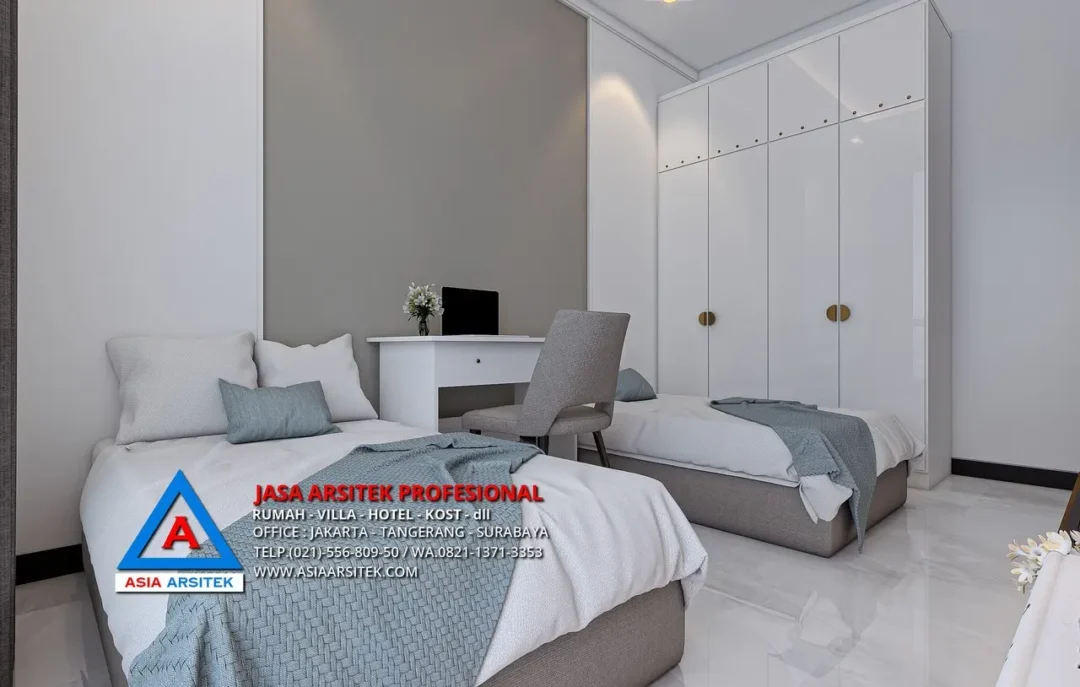 kamar tidur utama Jasa Arsitek Desain Rumah Minimalis 2 Lantai di Kelapa Dua Tangerang, jasa desain rumah, jasa arsitek rumah, jasa desain interior, jasa desain rumah Tangerang, jasa arsitek rumah Tangerang, jasa arsitek Tangerang