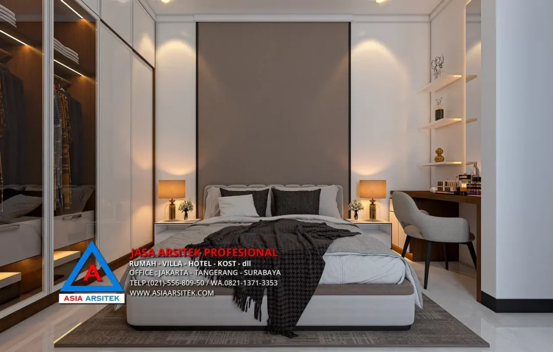 kamar utama Jasa Arsitek Desain Rumah Minimalis 2 Lantai di Kelapa Dua Tangerang, jasa desain rumah, jasa arsitek rumah, jasa desain interior, jasa desain rumah Tangerang, jasa arsitek rumah Tangerang, jasa arsitek Tangerang