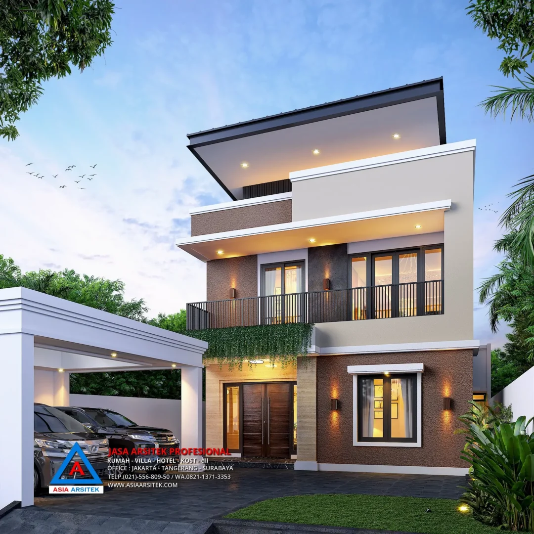 fasad Jasa Arsitek Desain Rumah Minimalis 3 Lantai di Ilir Timur I Palembang, jasa desain rumah, jasa arsitek rumah, jasa desain interior, jasa desain rumah Palembang, jasa arsitek rumah Palembang, jasa arsitek Palembang