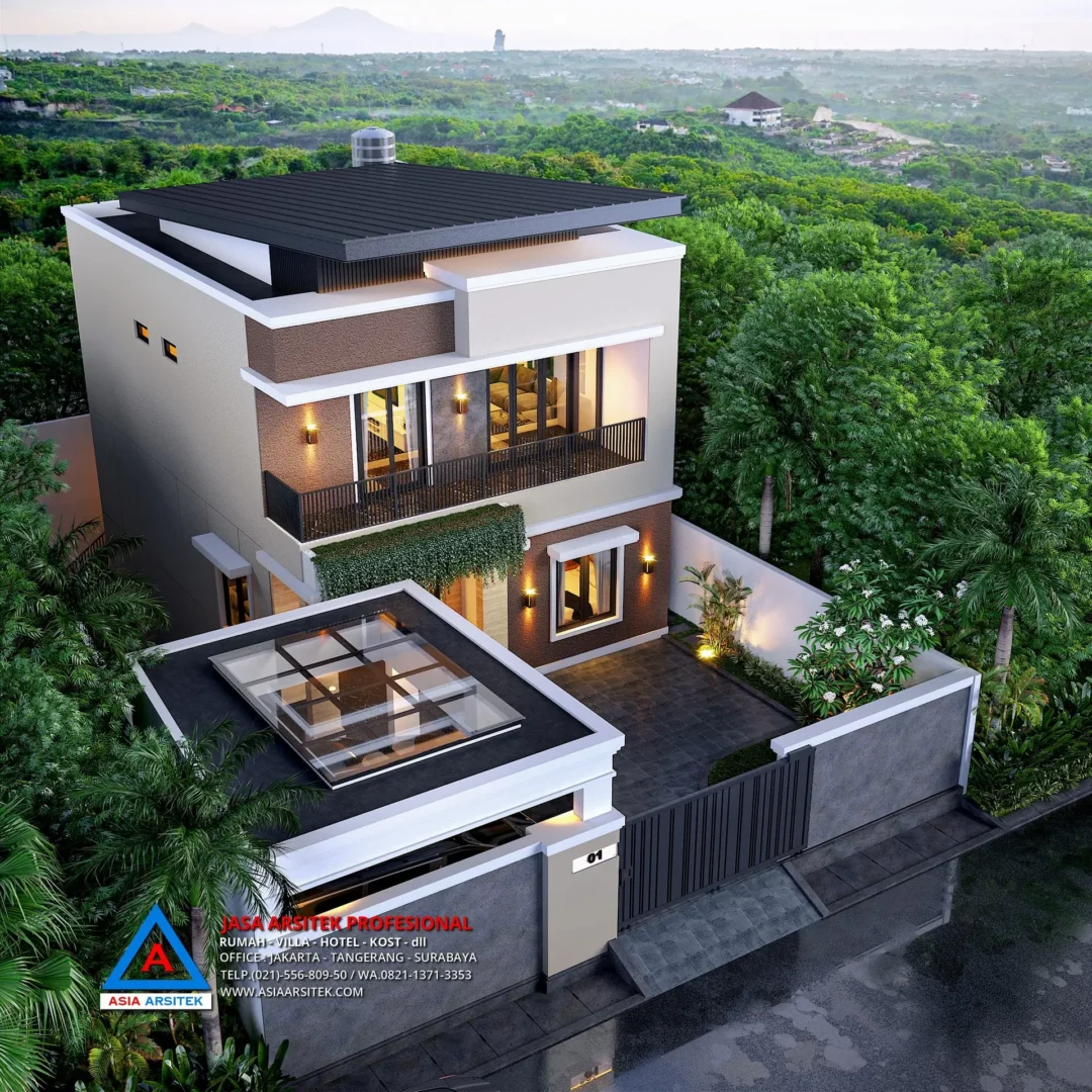 tanpak atas Jasa Arsitek Desain Rumah Minimalis 3 Lantai di Ilir Timur I Palembang, jasa desain rumah, jasa arsitek rumah, jasa desain interior, jasa desain rumah Palembang, jasa arsitek rumah Palembang, jasa arsitek Palembang