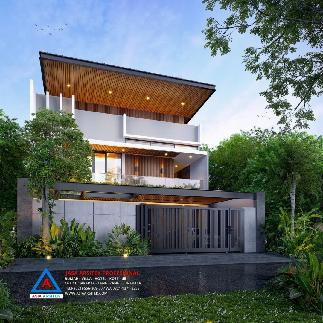 depan kiri Jasa Arsitek Desain Rumah Modern 2 Lantai di Kelapa Dua Tangerang, jasa desain rumah, jasa arsitek rumah, jasa desain interior, jasa desain rumah Tangerang, jasa arsitek rumah Tangerang, jasa arsitek Tangerang