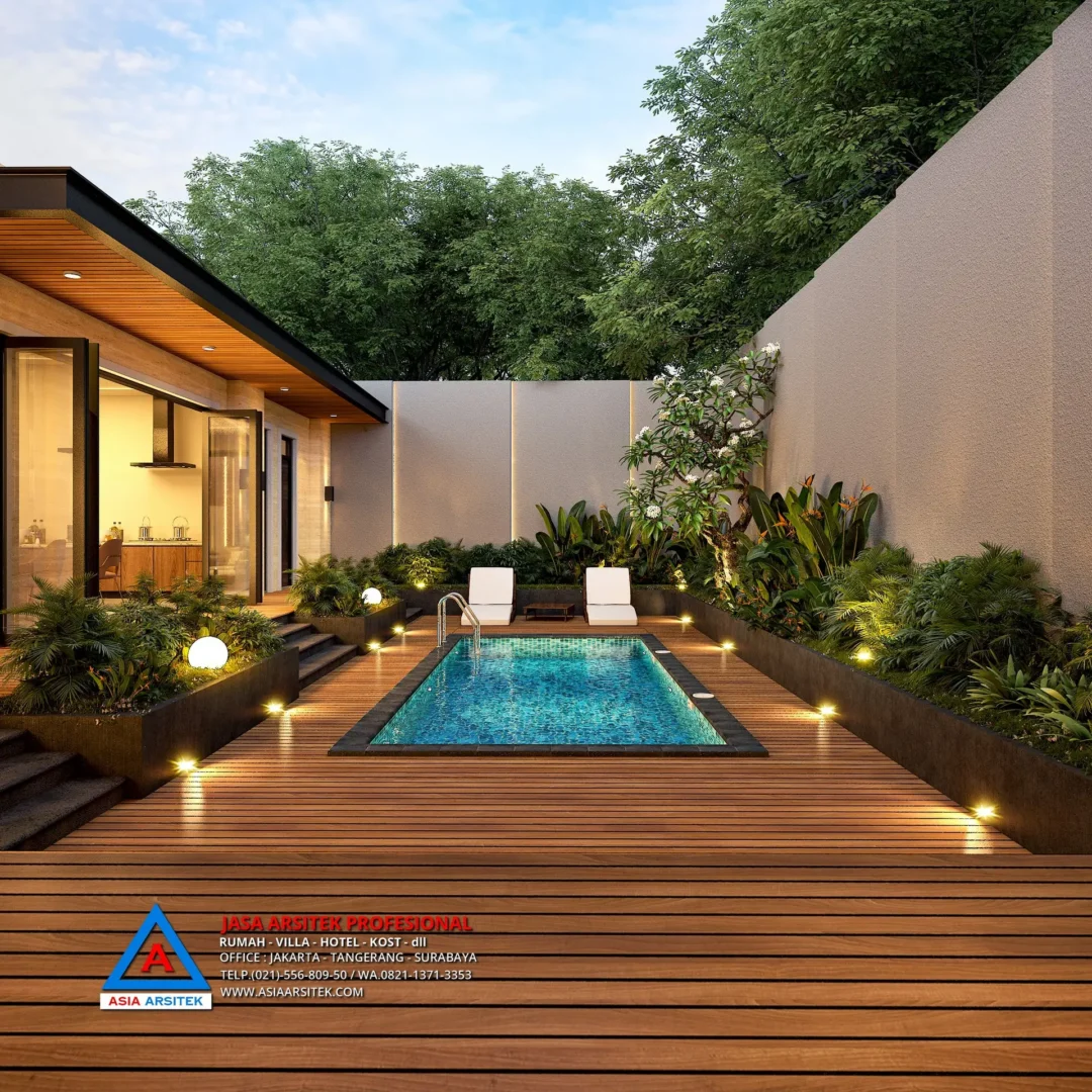 kolam renang Jasa Arsitek Desain Rumah Modern 2 Lantai di Kelapa Dua Tangerang, jasa desain rumah, jasa arsitek rumah, jasa desain interior, jasa desain rumah Tangerang, jasa arsitek rumah Tangerang, jasa arsitek Tangerang
