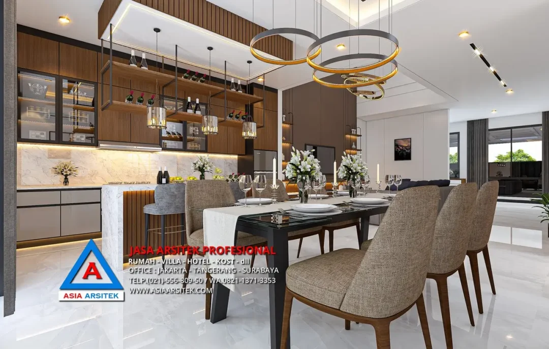 ruang makan Jasa Arsitek Desain Rumah Modern 3 Lantai di Bintara Bekasi, jasa desain rumah, jasa arsitek rumah, jasa desain interior, jasa desain rumah Bekasi, jasa arsitek rumah Bekasi, jasa arsitek Bekasi

