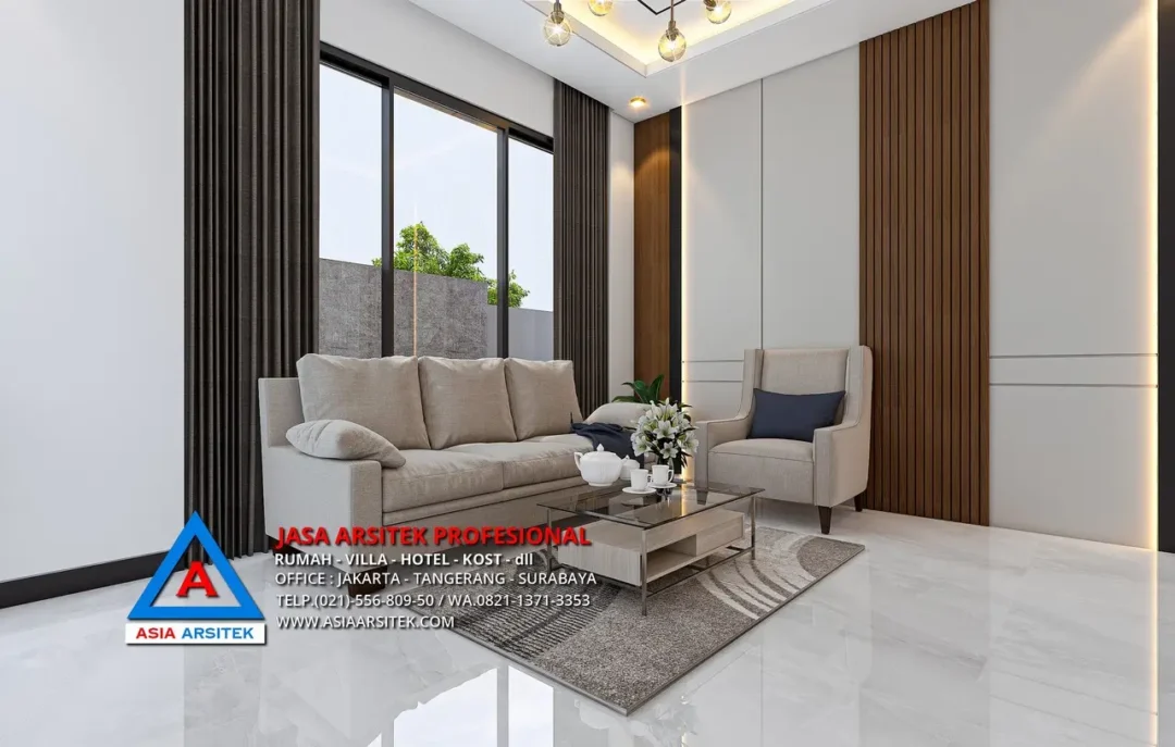 ruang tamu Jasa Arsitek Desain Rumah Modern 3 Lantai di Bintara Bekasi, jasa desain rumah, jasa arsitek rumah, jasa desain interior, jasa desain rumah Bekasi, jasa arsitek rumah Bekasi, jasa arsitek Bekasi 