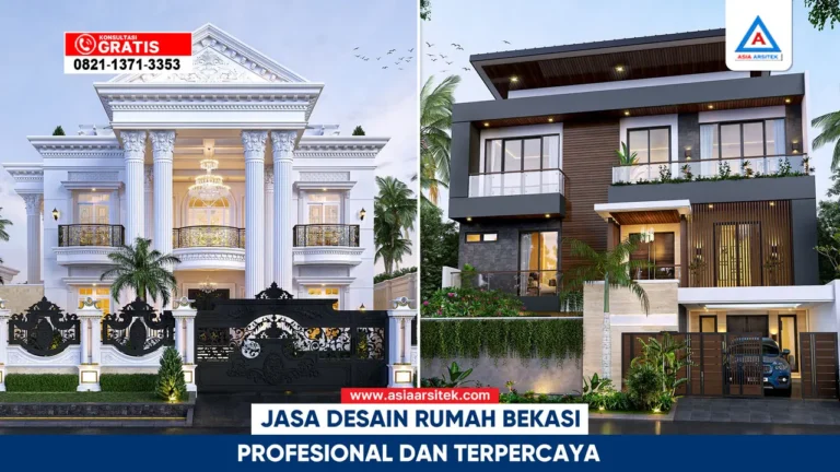 jasa desain rumah bekasi profesional dan terpercaya hasil desain modern minimalis klasik tropis
