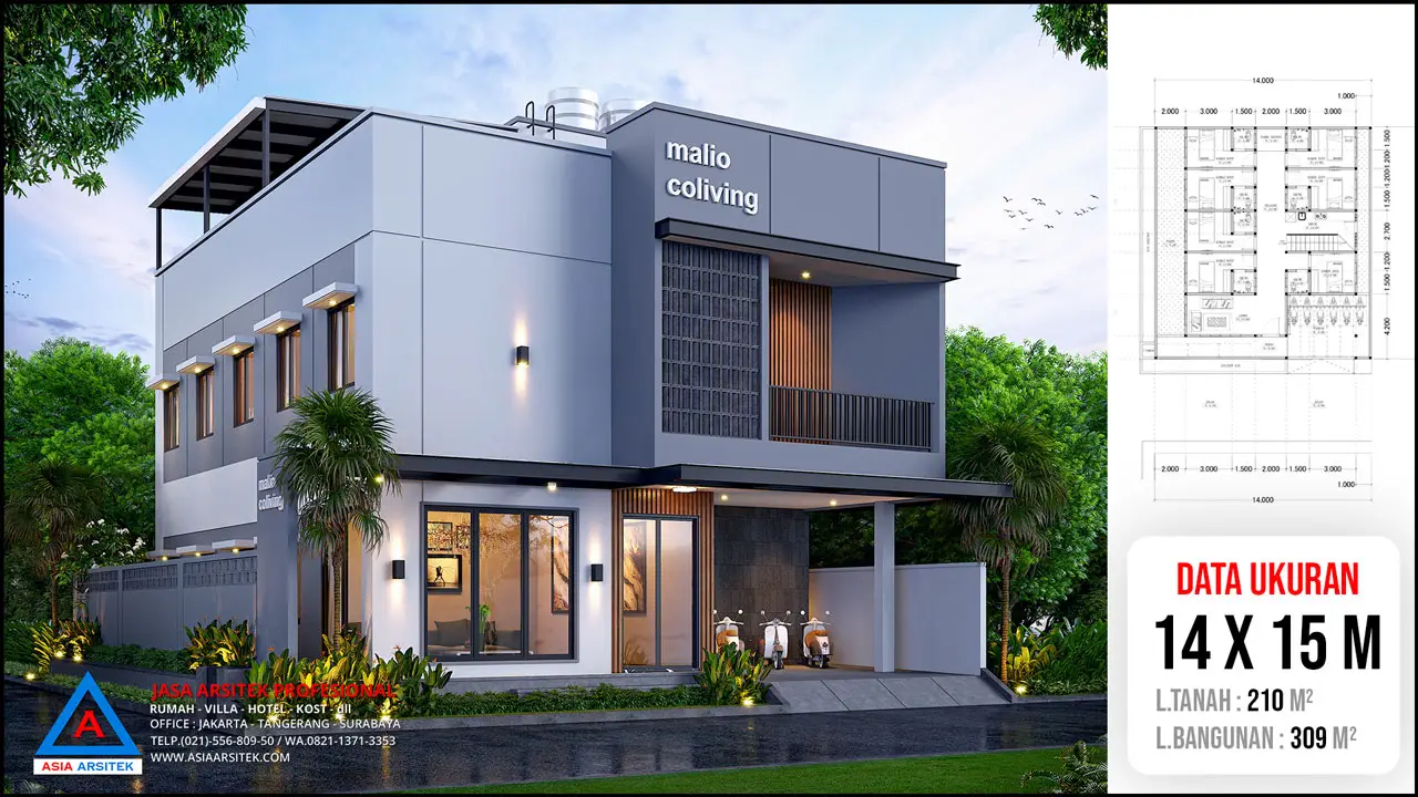 Jasa Desain Rumah Kost Minimalis 2 Lantai di Bekasi, jasa desain rumah, jasa arsitek rumah, jasa desain interior, jasa desain rumah Bekasi, jasa arsitek rumah Bekasi, jasa arsitek Bekasi