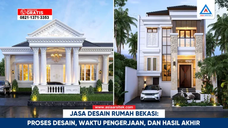 Jasa desain rumah Bekasi profesional dengan proses desain detail, waktu pengerjaan cepat, dan hasil akhir memuaskan
