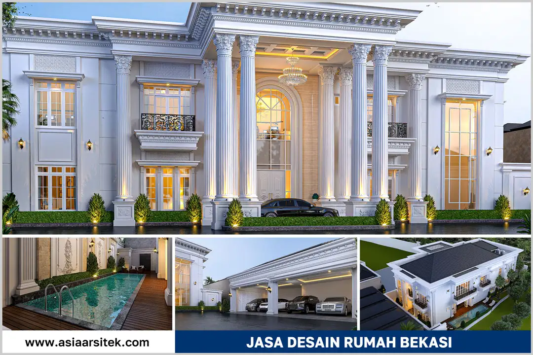 desain rumah tropis modern di bekasi dengan pencahayaan alami dan tampilan arsitektur elegan