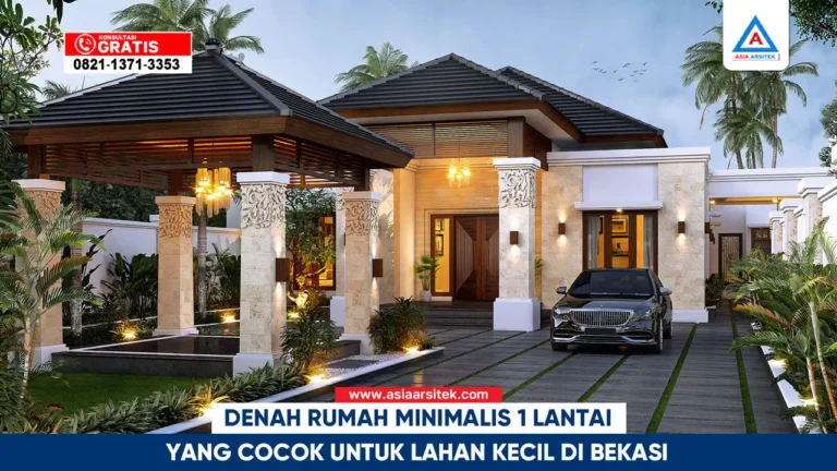 Denah rumah minimalis 1 lantai di Bekasi yang cocok untuk lahan kecil dan desain efisien