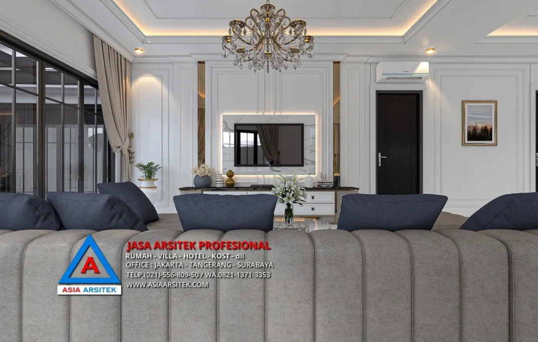 ruang keluarga Jasa Arsitek Desain Rumah Mewah Tropis 3 Lantai di Sentul City Bogor, jasa desain rumah, jasa arsitek rumah, jasa desain interior, jasa desain rumah Bogor, jasa arsitek rumah Bogor, jasa arsitek Bogor 