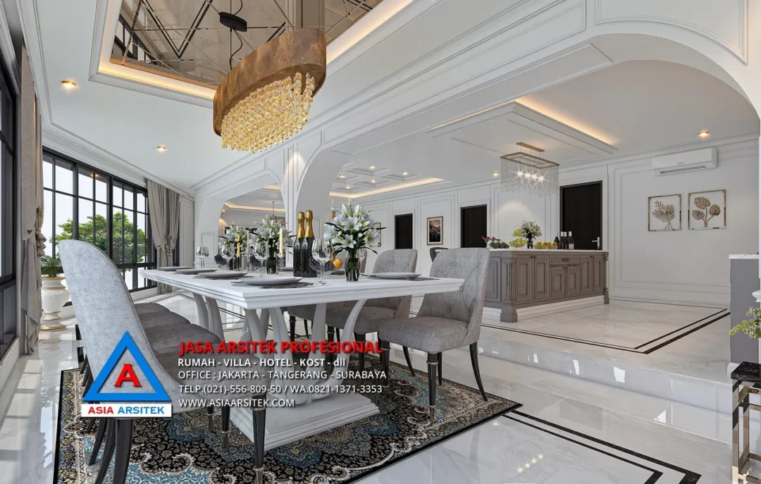 makan Jasa Arsitek Desain Rumah Mewah Tropis 3 Lantai di Sentul City Bogor, jasa desain rumah, jasa arsitek rumah, jasa desain interior, jasa desain rumah Bogor, jasa arsitek rumah Bogor, jasa arsitek Bogor
