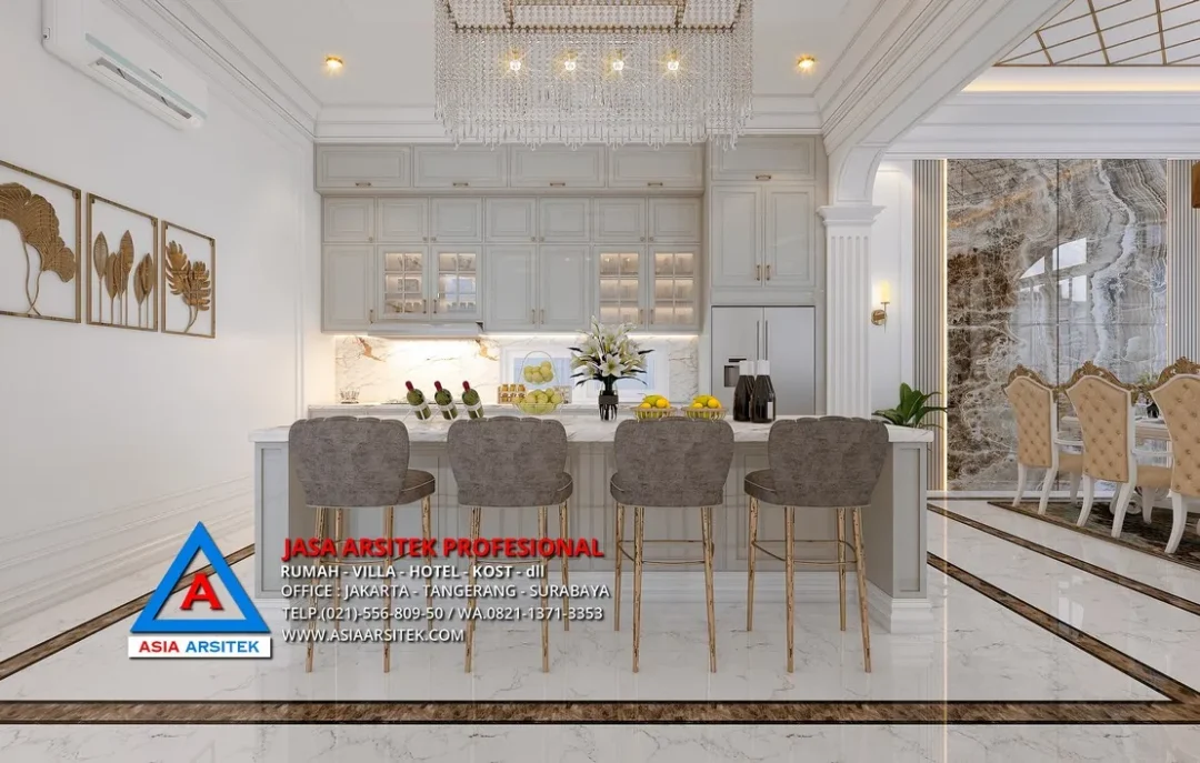 area pantry Jasa Arsitek Desain Rumah Mewah Klasik 2 Lantai di Kelapa Dua Tangerang, jasa desain rumah, jasa arsitek rumah, jasa desain interior, jasa desain rumah Tangerang, jasa arsitek rumah Tangerang, jasa arsitek Tangerang
