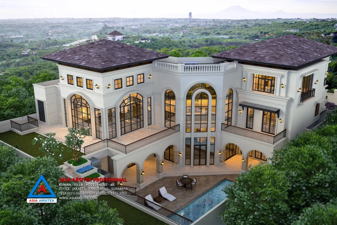 View Atas Jasa Arsitek Desain Rumah Mewah Mediterania 3 Lantai di Tangerang, jasa desain rumah, jasa arsitek rumah, jasa desain interior, jasa desain rumah Tangerang, jasa arsitek rumah Tangerang, jasa arsitek Tangerang