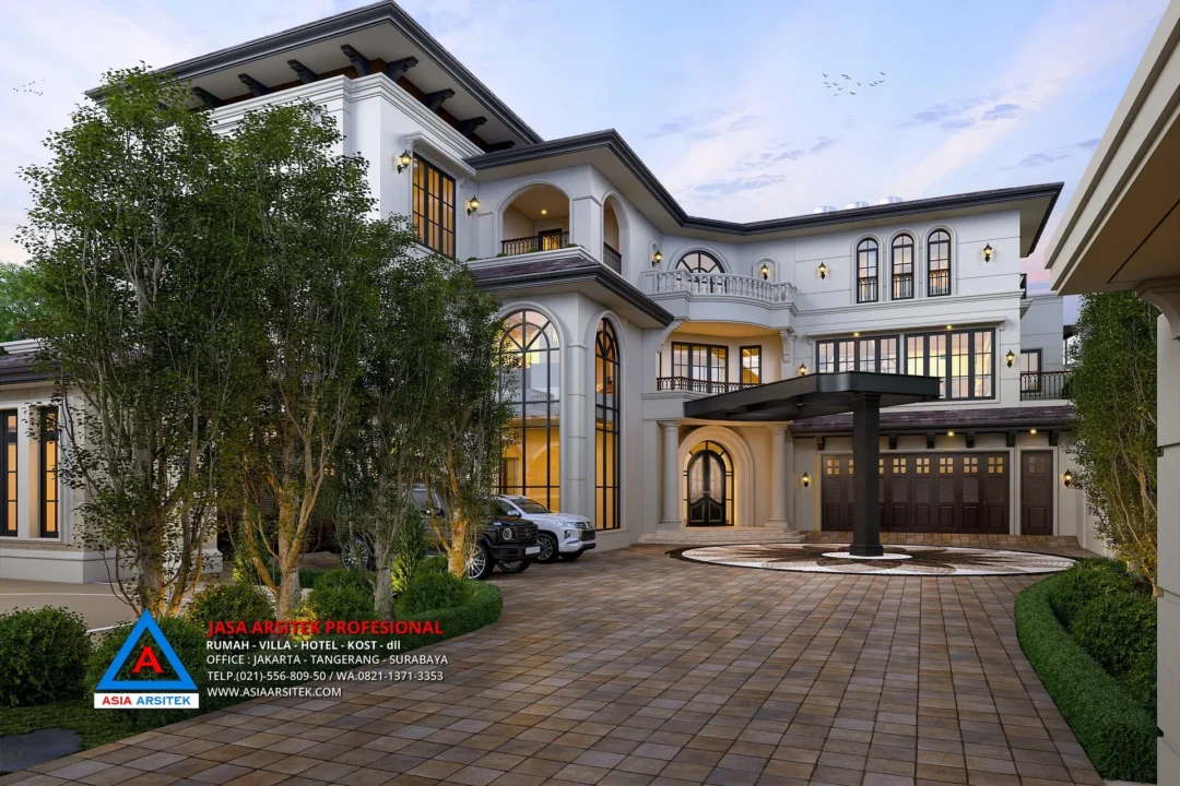 Jalan Utama Jasa Arsitek Desain Rumah Mewah Mediterania 3 Lantai di Tangerang, jasa desain rumah, jasa arsitek rumah, jasa desain interior, jasa desain rumah Tangerang, jasa arsitek rumah Tangerang, jasa arsitek Tangerang