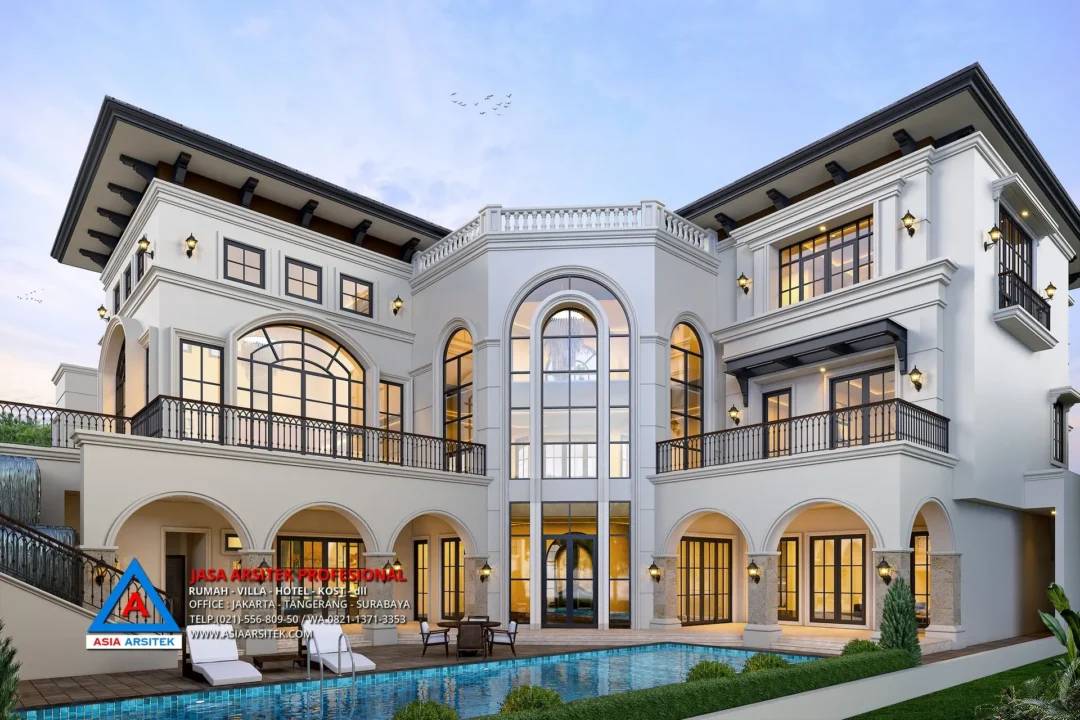 Backyard Jasa Arsitek Desain Rumah Mewah Mediterania 3 Lantai di Tangerang, jasa desain rumah, jasa arsitek rumah, jasa desain interior, jasa desain rumah Tangerang, jasa arsitek rumah Tangerang, jasa arsitek Tangerang