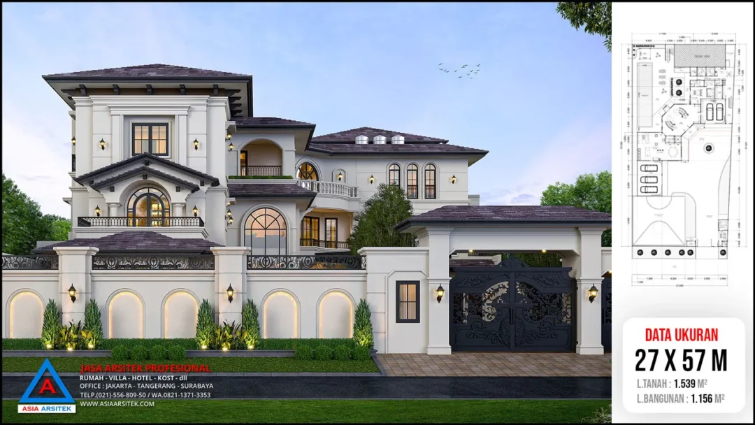 Jasa Arsitek Desain Rumah Mewah Mediterania 3 Lantai di Tangerang, jasa desain rumah, jasa arsitek rumah, jasa desain interior, jasa desain rumah Tangerang, jasa arsitek rumah Tangerang, jasa arsitek Tangerang