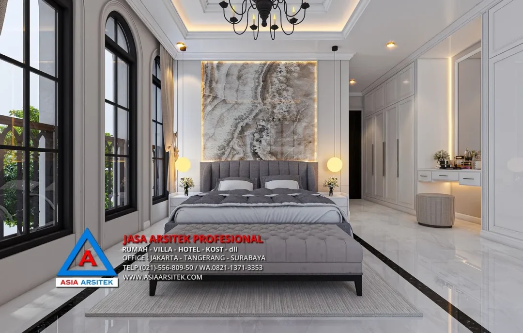 Kamar Jasa Arsitek Desain Rumah Mewah Mediterania 3 Lantai di Tangerang, jasa desain rumah, jasa arsitek rumah, jasa desain interior, jasa desain rumah Tangerang, jasa arsitek rumah Tangerang, jasa arsitek Tangerang 