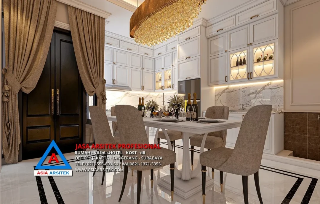 ruang makan Jasa Arsitek Desain Rumah Mewah Tropis 2 Lantai di Pondok Bambu Jakarta Timur, Jasa Desain Rumah, jasa arsitek rumah, jasa desain arsitek, jasa desain interior, harga jasa desain rumah, harga jasa arsitek rumah, harga jasa arsitek per m2, jasa desain rumah gratis, jasa desain rumah murah, jasa desain rumah dan rab,
