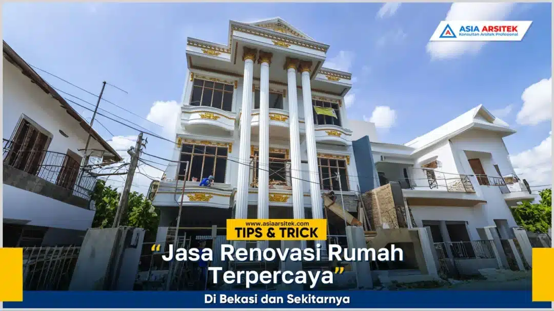 tim kontraktor renovasi rumah terpercaya di bekasi sedang mengerjakan proyek perbaikan interior dan eksterior