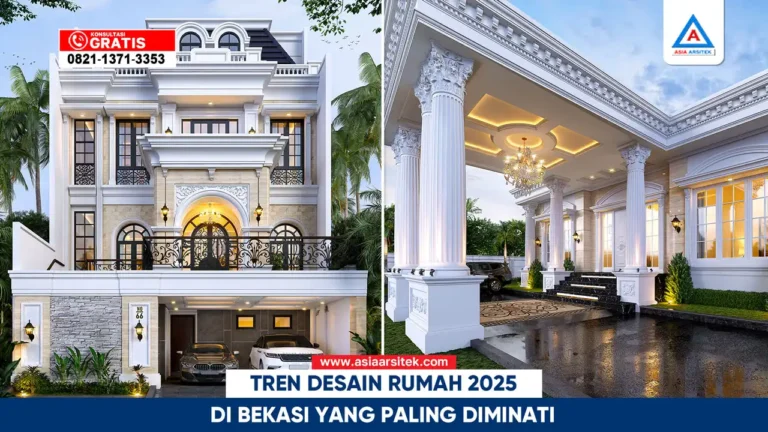 Tren desain rumah 2025 di Bekasi dengan gaya modern, tropis, dan minimalis yang diminati
