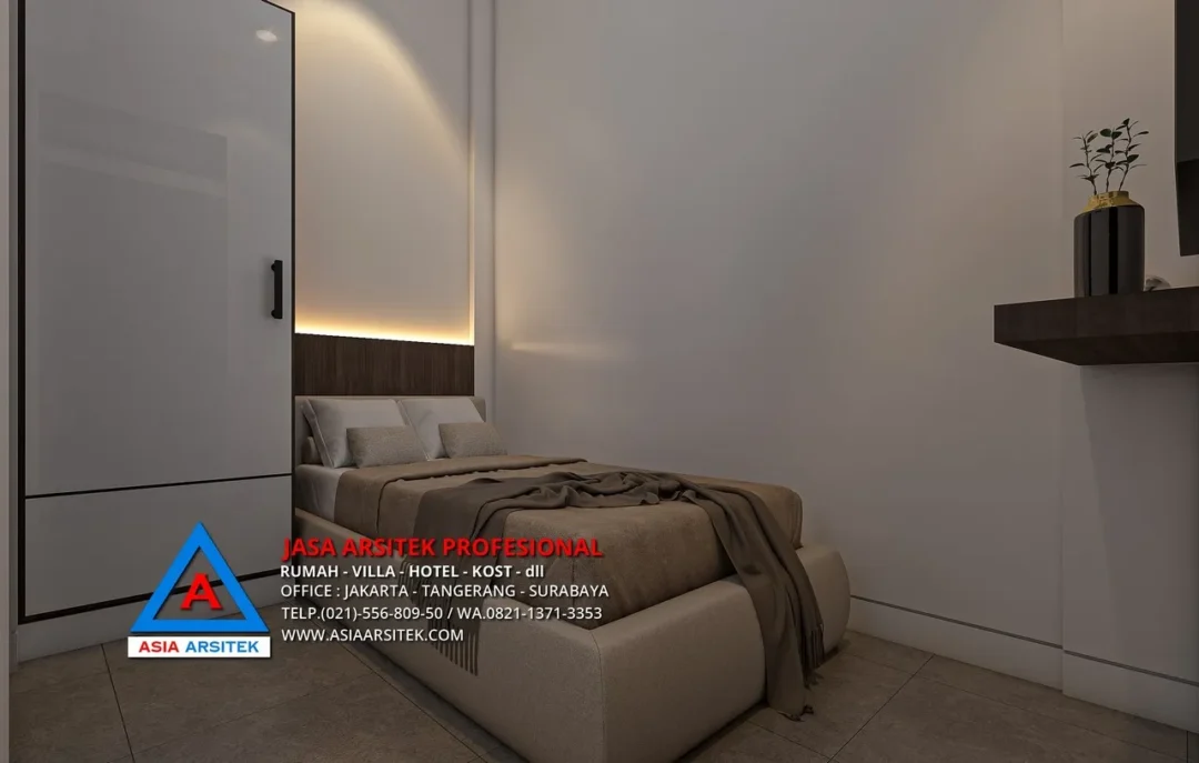 kamar kost 3x4 Jasa Arsitek Desain Rumah Kos Kosan 4 Lantai di Limo Depok, jasa desain rumah kost, contoh desain kos kosan, contoh desain kos kosan minimalis, contoh desain kos kosan sederhana, contoh desain rumah kost, contoh desain rumah kost 2 lantai, desain bangunan kost minimalis, asia arsitek jasa arsitek desain rumah villa kost hotel, arsitek rumah kost,
