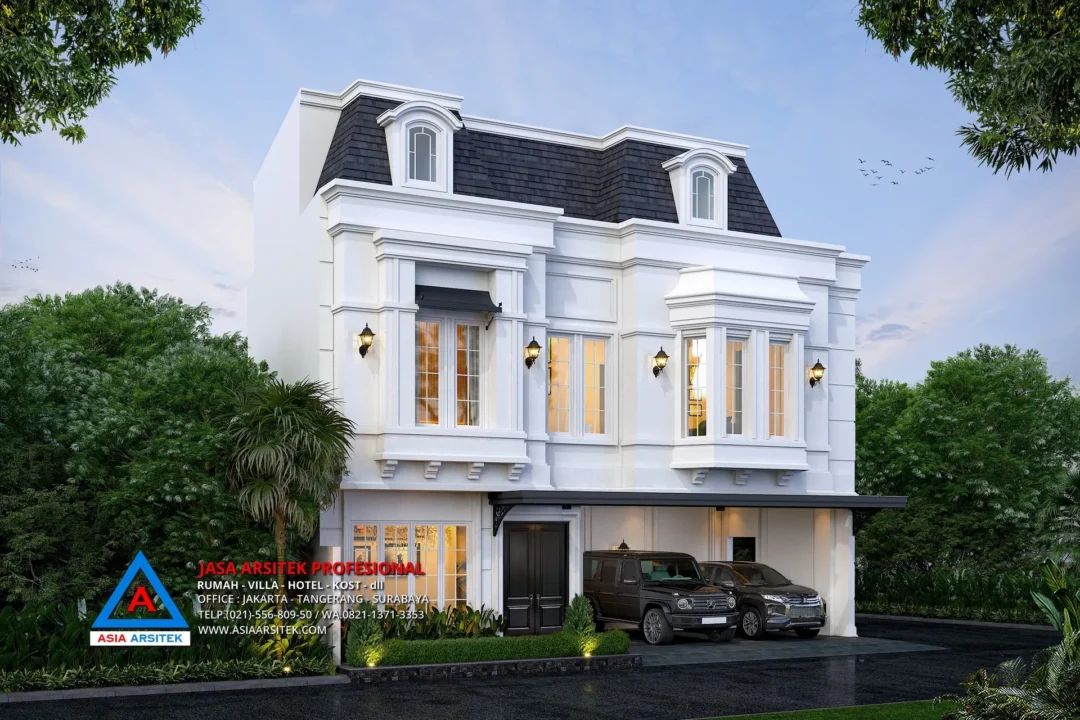 depan kiri Jasa Arsitek Desain Rumah Mewah Tropis 3 Lantai di Cilandak Timur Jakarta Selatan, Jasa Desain Rumah, jasa arsitek rumah, jasa desain arsitek, jasa desain interior, harga jasa desain rumah, harga jasa arsitek rumah, harga jasa arsitek per m2, jasa desain rumah gratis, jasa desain rumah murah, jasa desain rumah dan rab,