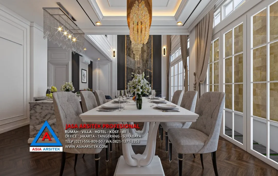 ruang makan Jasa Arsitek Desain Rumah Mewah Tropis 3 Lantai di Cilandak Timur Jakarta Selatan, Jasa Desain Rumah, jasa arsitek rumah, jasa desain arsitek, jasa desain interior, harga jasa desain rumah, harga jasa arsitek rumah, harga jasa arsitek per m2, jasa desain rumah gratis, jasa desain rumah murah, jasa desain rumah dan rab,