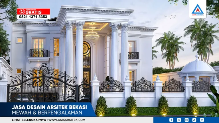Jasa desain arsitek Bekasi mewah dan berpengalaman dengan hasil desain rumah elegan dan detail arsitektur presisi