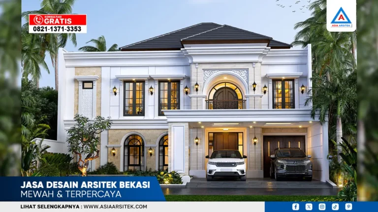 Jasa desain arsitek Bekasi mewah dan terpercaya dengan hasil desain rumah elegan dan detail berkelas