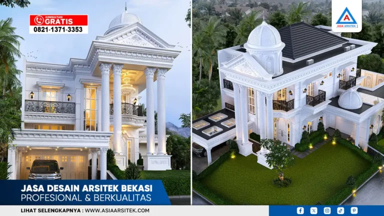 Jasa desain arsitek Bekasi profesional dan berkualitas dengan hasil desain rumah elegan dan proporsional