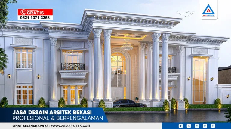 "Jasa desain arsitek Bekasi profesional dan berpengalaman dengan hasil desain rumah modern dan proporsional