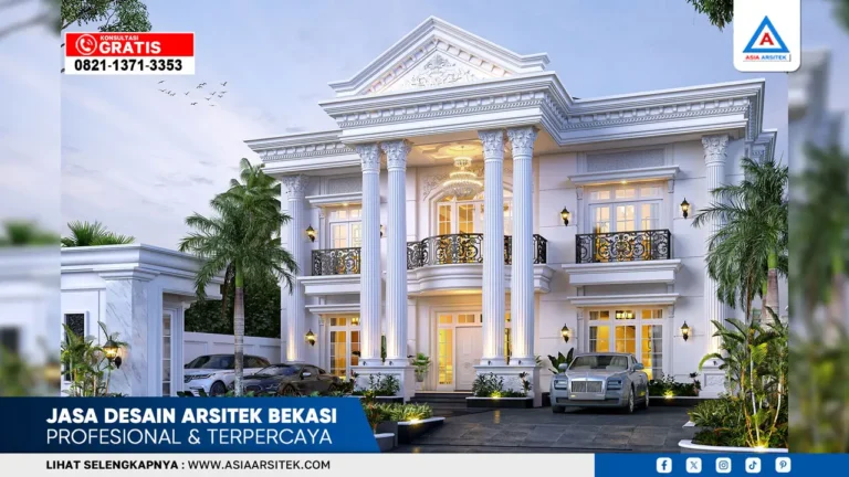 Jasa desain arsitek Bekasi profesional dan terpercaya dengan hasil desain rumah elegan dan presisi