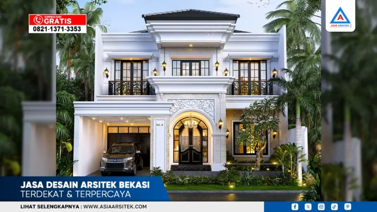 Jasa desain arsitek Bekasi terdekat dan terpercaya untuk desain rumah klasik, modern, dan tropis