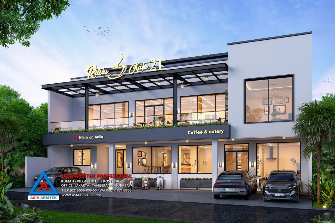 view depan kanan Jasa Arsitek Desain Ruko Cafe 3 Lantai di Depok, Jasa Desain Rumah Depok, Jasa Arsitek Depok, Arsitek Depok, Jasa Desain Rumah, jasa arsitek rumah, jasa desain arsitek, jasa desain interior, harga jasa desain rumah, harga jasa arsitek rumah, harga jasa arsitek per m2, jasa desain rumah gratis, jasa desain rumah murah, jasa desain rumah dan rab, Desain Ruko 1 lantai, Desain Ruko 2 lantai, Desain ruko 4X6, Model Ruko Minimalis 1 Lantai, Desain Ruko Minimalis, Desain Cafe Outdoor, Desain cafe minimalis, Desain cafe Kekinian, Desain cafe Minimalis Low Budget, Desain Cafe Minimalis pinggir jalan, Desain cafe aesthetic,