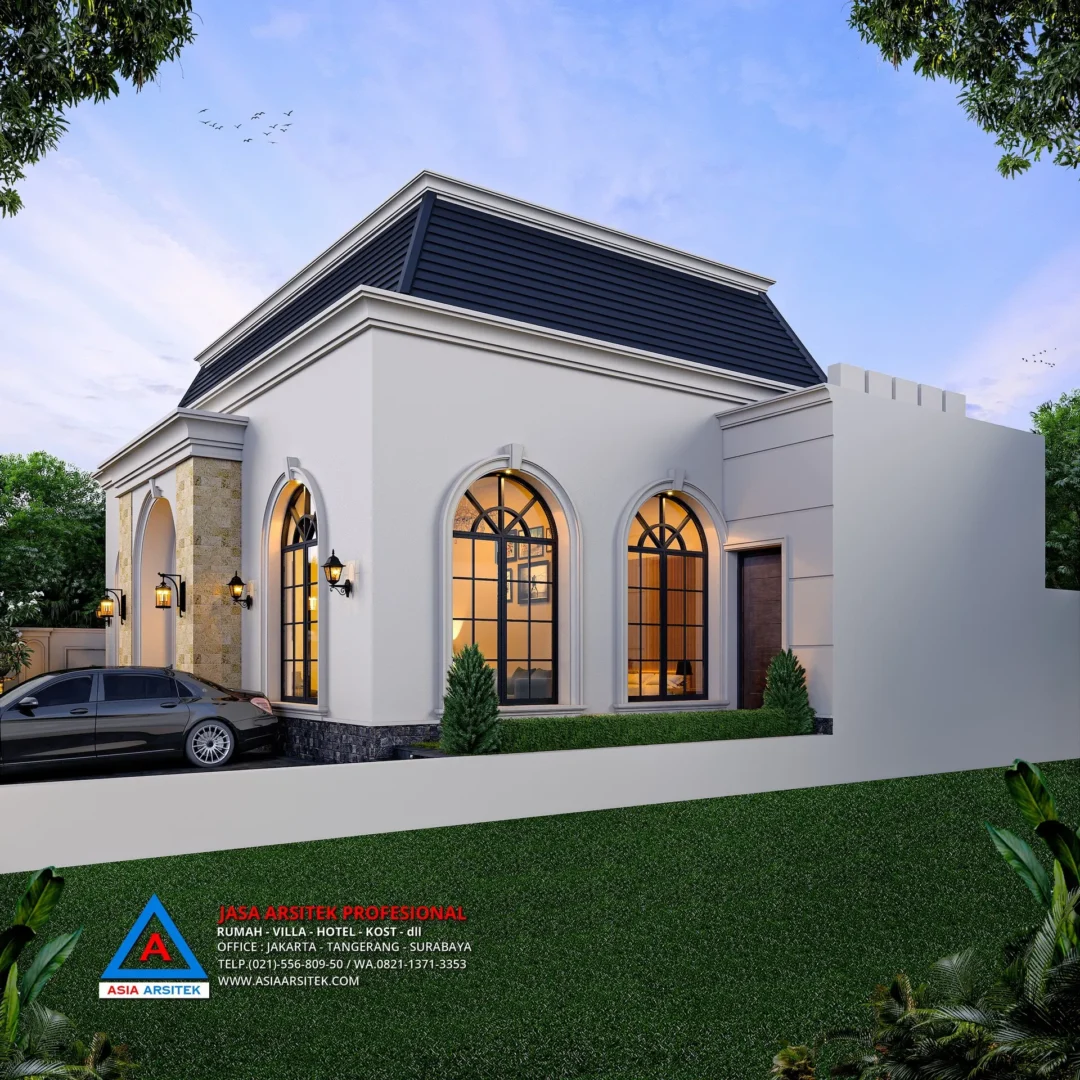 tampak samping kanan Jasa Arsitek Desain Rumah Mewah Mediterania 1 Lantai di Yogyakarta Jogja, Jasa Desain Rumah Yogyakarta Jogja, Jasa Arsitek Yogyakarta Jogja, Arsitek Yogyakarta Jogja, Jasa Desain Rumah, jasa arsitek rumah, jasa desain arsitek, jasa desain interior, harga jasa desain rumah, harga jasa arsitek rumah, harga jasa arsitek per m2, jasa desain rumah gratis, jasa desain rumah murah, jasa desain rumah dan rab,