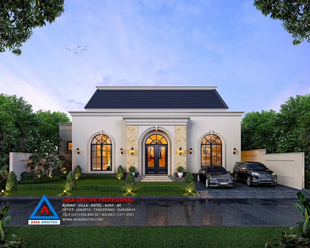 fasad depan Jasa Arsitek Desain Rumah Mewah Mediterania 1 Lantai di Yogyakarta Jogja, Jasa Desain Rumah Yogyakarta Jogja, Jasa Arsitek Yogyakarta Jogja, Arsitek Yogyakarta Jogja, Jasa Desain Rumah, jasa arsitek rumah, jasa desain arsitek, jasa desain interior, harga jasa desain rumah, harga jasa arsitek rumah, harga jasa arsitek per m2, jasa desain rumah gratis, jasa desain rumah murah, jasa desain rumah dan rab,