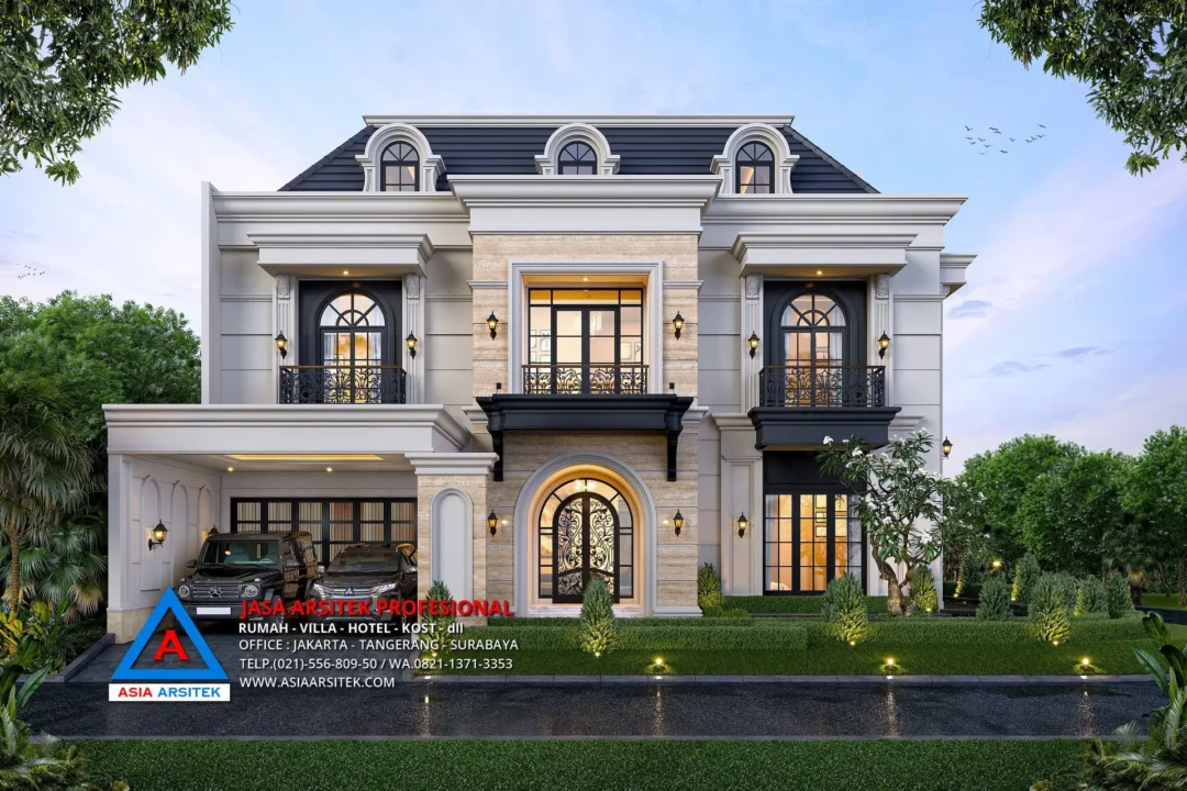 tampak depan Jasa Arsitek Desain Rumah Mewah Tropis 2 Lantai di BSD City, Jasa Desain Rumah BSD, Jasa Arsitek BSD, Arsitek Depok, Jasa Desain Rumah, jasa arsitek rumah, jasa desain arsitek, jasa desain interior, harga jasa desain rumah, harga jasa arsitek rumah, harga jasa arsitek per m2, jasa desain rumah gratis, jasa desain rumah murah, jasa desain rumah dan rab,