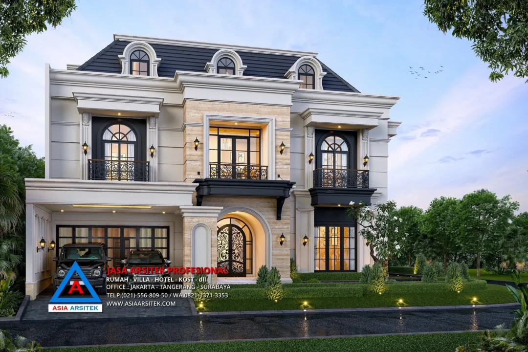 view depan kiri Jasa Arsitek Desain Rumah Mewah Tropis 2 Lantai di BSD City, Jasa Desain Rumah BSD, Jasa Arsitek BSD, Arsitek Depok, Jasa Desain Rumah, jasa arsitek rumah, jasa desain arsitek, jasa desain interior, harga jasa desain rumah, harga jasa arsitek rumah, harga jasa arsitek per m2, jasa desain rumah gratis, jasa desain rumah murah, jasa desain rumah dan rab,