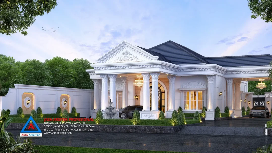 Desain Rumah Klasik 1 Lantai Bapak DV di Kalimantan Tengah, Desain Rumah Klasik 1 Lantai, Rumah Klasik Sederhana, Desain Rumah Klasik Modern, Rumah klasik Modern Minimalis, Rumah Klasik Modern 1 Lantai, Rumah klasik Eropa,