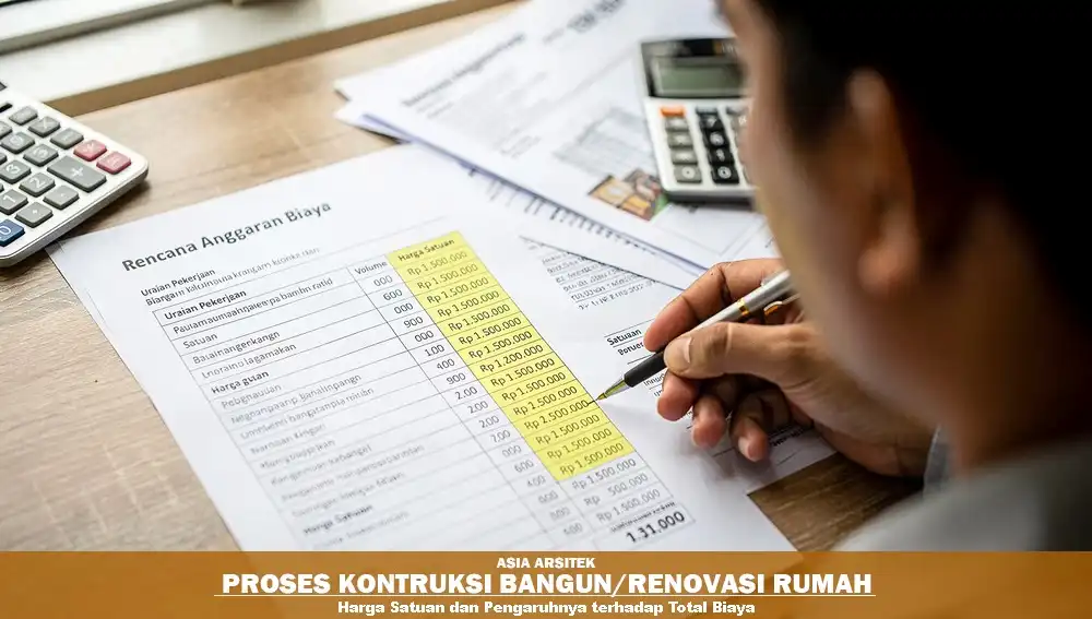 harga satuan dalam RAB bangun rumah