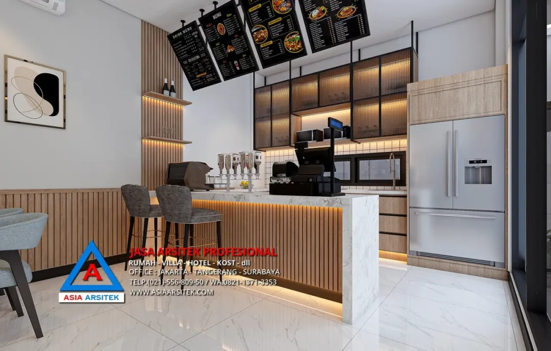 Cafe Jasa Arsitek Desain Kost Kosan 5 Lantai di Cilandak Barat Jakarta Selatan, jasa desain rumah kost, contoh desain kos kosan, contoh desain kos kosan minimalis, contoh desain kos kosan sederhana, contoh desain rumah kost, contoh desain rumah kost 2 lantai, desain bangunan kost minimalis, asia arsitek jasa arsitek desain rumah villa kost hotel, arsitek rumah kost, 