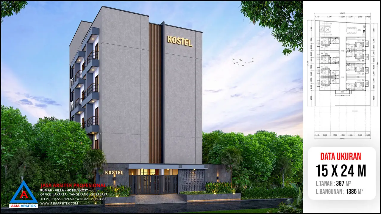 Jasa Arsitek Desain Kost Kosan 5 Lantai di Cilandak Barat Jakarta Selatan, jasa desain rumah kost, contoh desain kos kosan, contoh desain kos kosan minimalis, contoh desain kos kosan sederhana, contoh desain rumah kost, contoh desain rumah kost 2 lantai, desain bangunan kost minimalis, asia arsitek jasa arsitek desain rumah villa kost hotel, arsitek rumah kost,