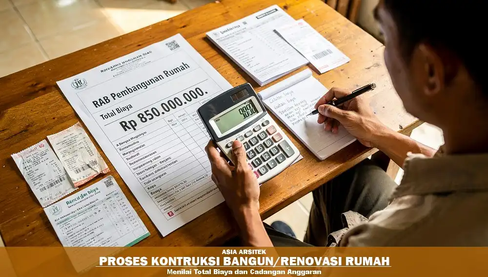 total biaya pada RAB bangun rumah