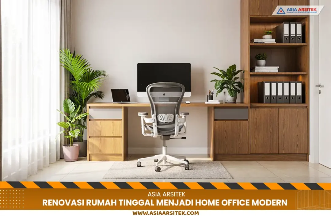 renovasi rumah tinggal menjadi home office modern