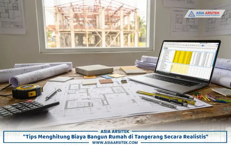 Perhitungan biaya rumah Tangerang menggunakan dokumen RAB dan kalkulator proyek