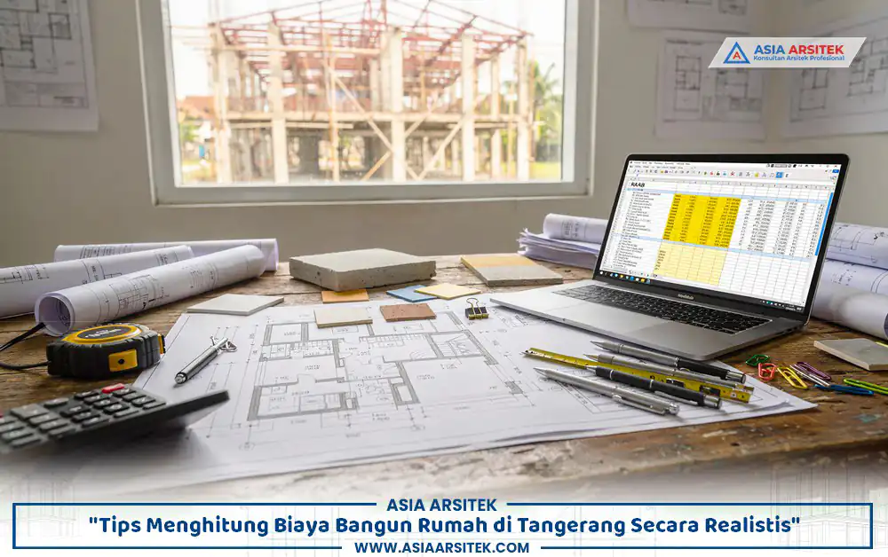 Perhitungan biaya rumah Tangerang menggunakan dokumen RAB dan kalkulator proyek