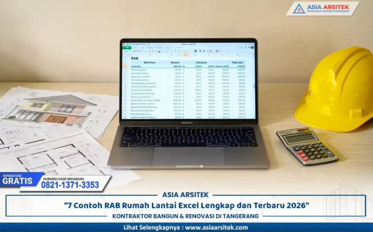 contoh RAB rumah 2 lantai Excel untuk perencanaan biaya pembangunan rumah