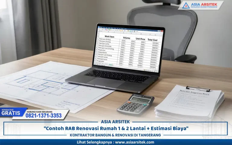 penyusunan RAB renovasi rumah untuk perencanaan biaya proyek renovasi